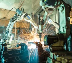 Photo of machines in an industrial workplace