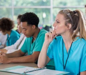 Classroom of nursing students