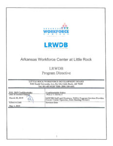 thumbnail of LRWDB Policies – Confidentiality, LRWDB Cost Allocation Plan, LRWDB Travel Policies and Procedures